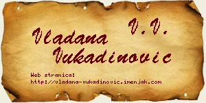 Vladana Vukadinović vizit kartica